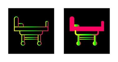 icône de vecteur de lit d'hôpital
