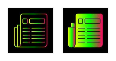 icône de vecteur de papier de nouvelles
