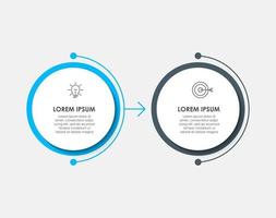 modèle d & # 39; infographie de vecteur avec des icônes et 2 options ou étapes infographie pour concept d & # 39; entreprise