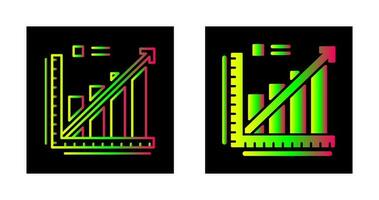 icône de vecteur de graphique linéaire