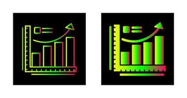 icône de vecteur de courbe de croissance