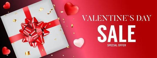 vente saint valentin amour et sentiments bannière conception de fond vecteur