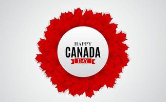 bonne fête du canada carte de voeux de fond vecteur