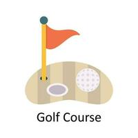 le golf cours vecteur plat icône conception illustration. des sports et Jeux symbole sur blanc Contexte eps dix fichier