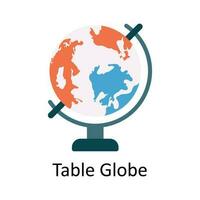 table globe vecteur plat icône conception illustration. éducation et apprentissage symbole sur blanc Contexte eps dix fichier