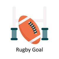 le rugby objectif vecteur plat icône conception illustration. des sports et Jeux symbole sur blanc Contexte eps dix fichier