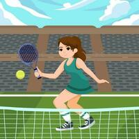 tennis sport plat conception illustration vecteur
