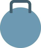 bleu bouilloire cloche icône dans plat style. vecteur