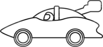 illustration de courses voiture icône dans accident vasculaire cérébral style. vecteur