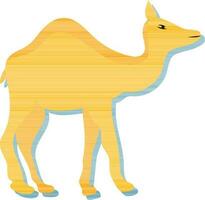 plat style chameau icône dans Orange couleur. vecteur