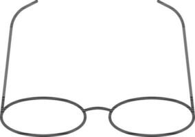 œil des lunettes icône dans noir ligne art. vecteur