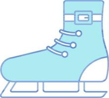 la glace patin icône dans blanc et bleu couleur. vecteur
