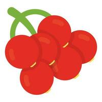 une bouquet de mûr rouge rond baies à offre icône pour bouquet de cerises vecteur