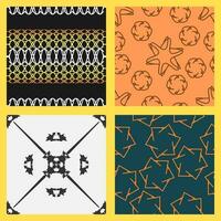 une collection de motifs sans couture artistiques et élégants. parfait pour la maison, le bureau, les invitations, les tissus et autres projets de design vecteur