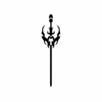 épée symbole logo. tatouage conception. pochoir vecteur illustration