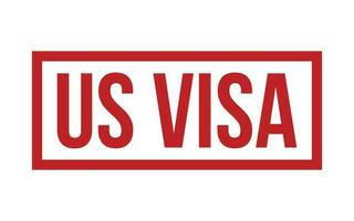 rouge nous visa caoutchouc timbre joint vecteur