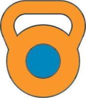 kettlebell icône dans bleu et Orange couleur. vecteur