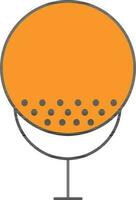le golf Balle tee icône dans Orange et blanc couleur. vecteur