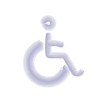 symbole des personnes handicapées. illustration vectorielle aquarelle. icône de personnes handicapées vecteur