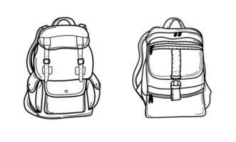 sac à dos école et randonnée. illustration vectorielle vecteur