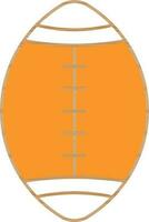 le rugby Balle icône dans Orange et blanc couleur. vecteur