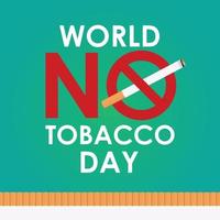 illustration vectorielle de la journée mondiale sans tabac vecteur