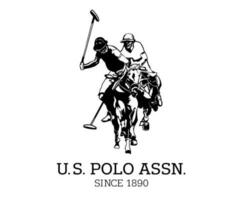 nous polo assn marque logo symbole avec Nom noir vêtements conception icône abstrait vecteur illustration