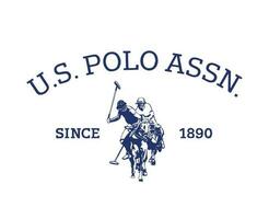 nous polo assn marque symbole avec Nom bleu logo vêtements conception icône abstrait vecteur illustration