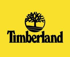 Timberland marque symbole avec Nom noir logo vêtements conception icône abstrait vecteur illustration avec Jaune Contexte