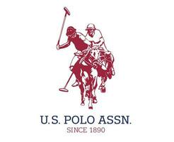 nous polo assn marque logo symbole avec Nom rouge et bleu vêtements conception icône abstrait vecteur illustration
