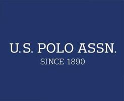 nous polo assn marque logo symbole Nom blanc vêtements conception icône abstrait vecteur illustration avec bleu Contexte