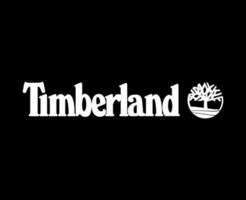 Timberland marque symbole blanc logo vêtements conception icône abstrait vecteur illustration avec noir Contexte