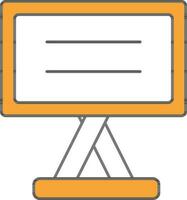 tableau blanc icône dans Orange et blanc couleur. vecteur