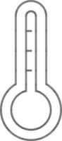 thermomètre icône dans noir ligne art. vecteur