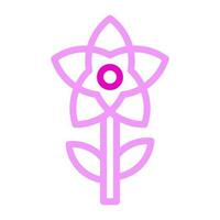 fleur icône bicolore rose Couleur mère journée symbole illustration. vecteur