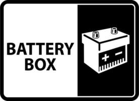 symbole batterie signe batterie boîte sur blanc Contexte vecteur