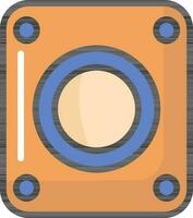isolé mini orateur icône dans Orange et bleu couleur. vecteur