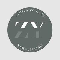 initiale zy logo lettre monogramme luxe main tiré vecteur