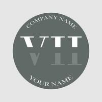 initiale vh logo lettre monogramme luxe main tiré vecteur