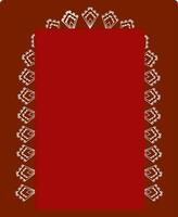 motif décoratif fenêtre ou porte élément dans rouge et blanc couleur. vecteur