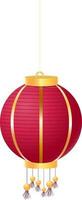 3d rendre de chinois lanterne élément dans rouge et d'or couleur. vecteur