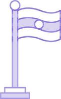 Indien drapeau icône dans violet et blanc couleur. vecteur