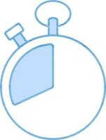 isolé chronomètre icône dans bleu et blanc couleur. vecteur