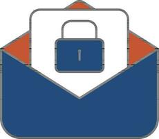 coloré confidentiel lettre icône dans plat style. vecteur