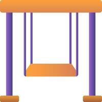 balançoire icône dans violet et Orange couleur. vecteur