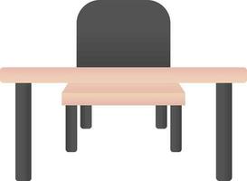 table et chaise icône dans plat style. vecteur