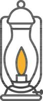isolé vecteur illustration de pétrole lampe icône.