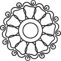 illustration de mandala icône dans plat style. vecteur