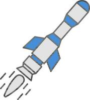 illustration de missile ou fusée icône dans plat style. vecteur