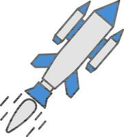 illustration de missile icône dans plat style. vecteur